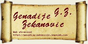Genadije Zekanović vizit kartica
